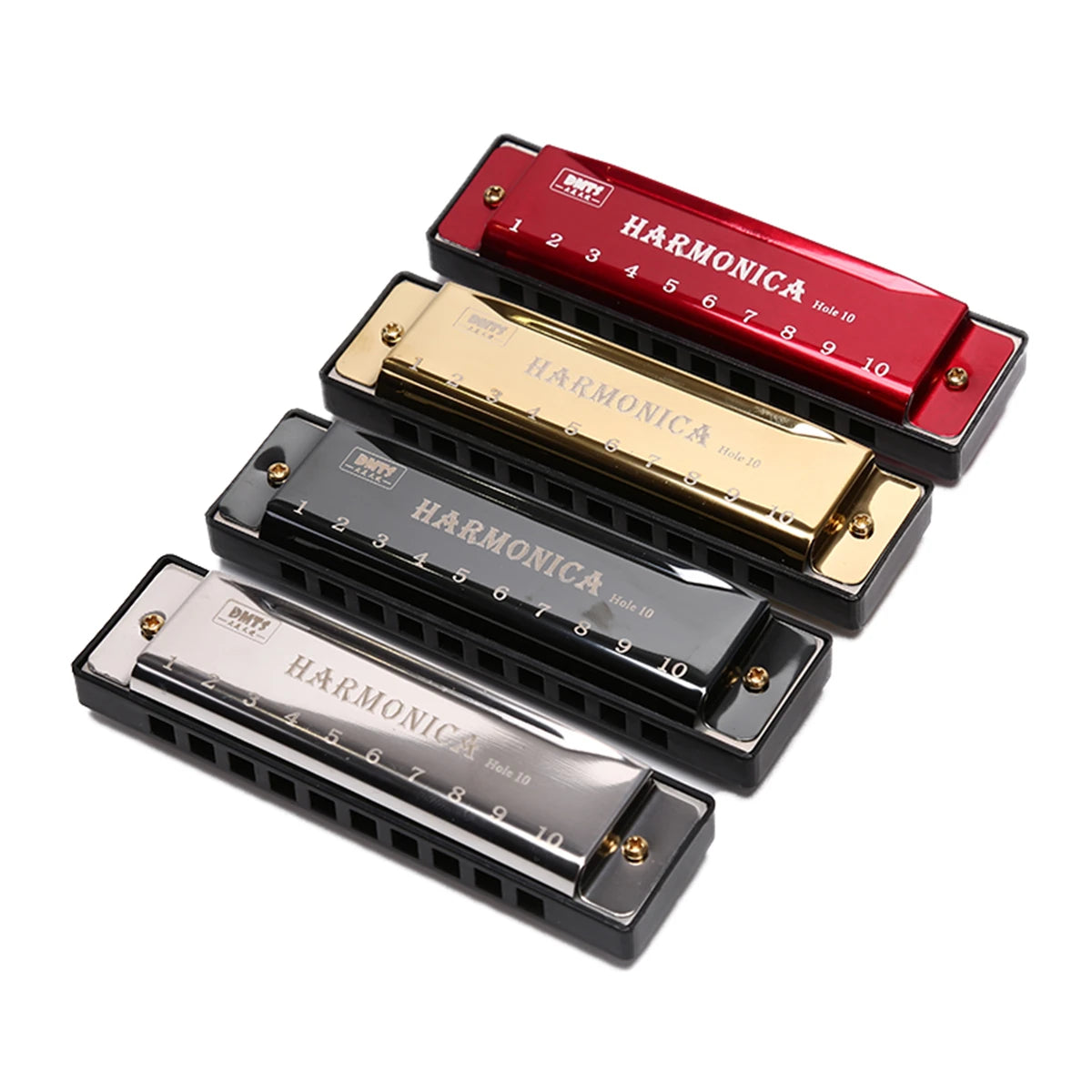 Harmonica Key of C 10 Hole Diatonic Harmonica C with Case for
