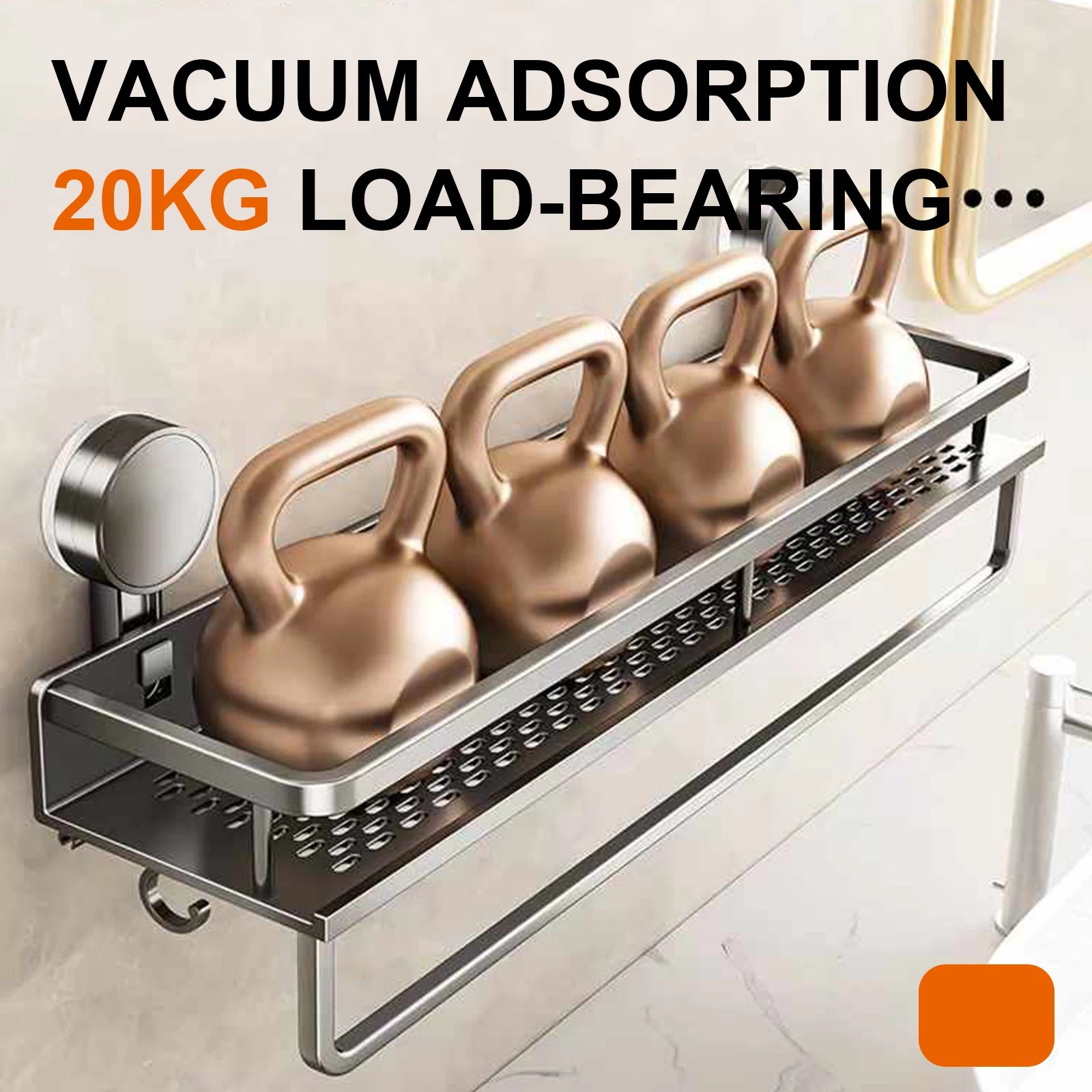 Suction Cup Bathroom Rack Bathroom Shelf Toilet Space Aluminum No