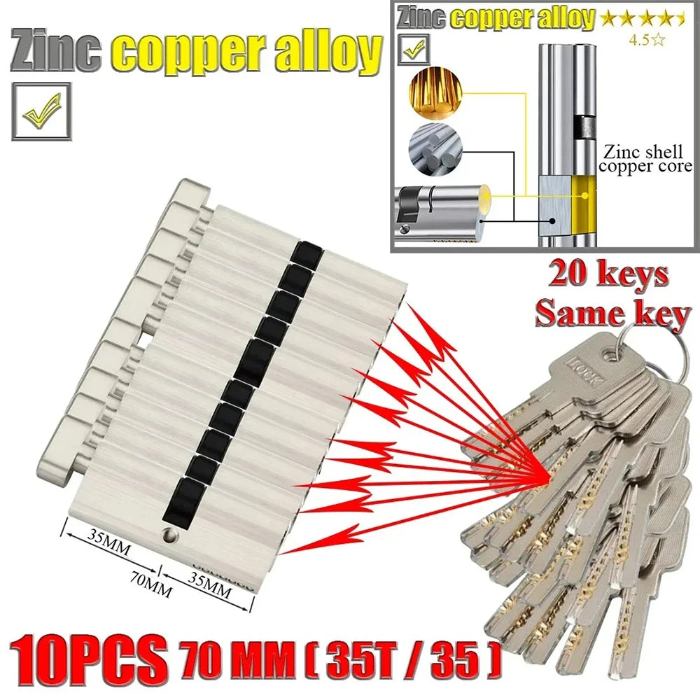 Customize 1 key to unlock all lock cylinders 70mm and 80mm, knob lo