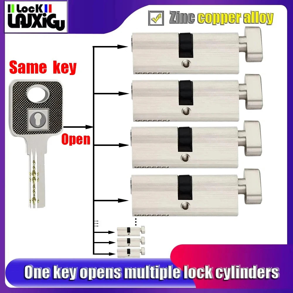 Customize 1 key to unlock all lock cylinders 70mm and 80mm, knob lo...