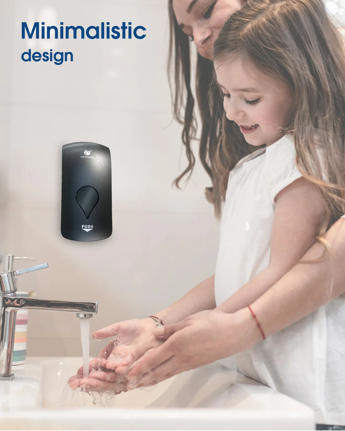 1000ML Foaming Hand Soap Dispenser Wall Mount Kitchen Bathroom Liquid