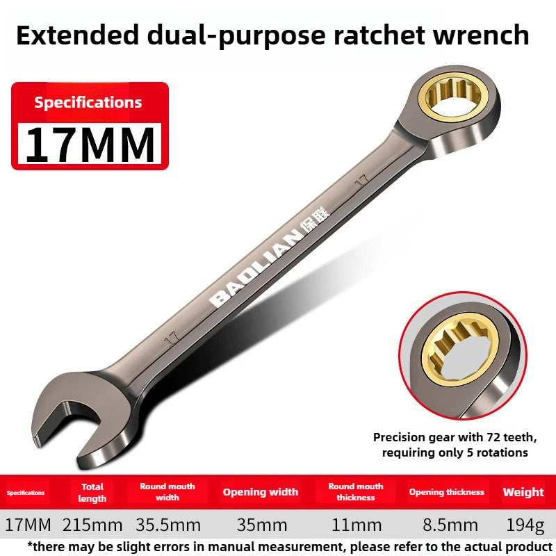 Universal Torx Wrench Adjustable Torque 8-22mm Ratchet Spanner for