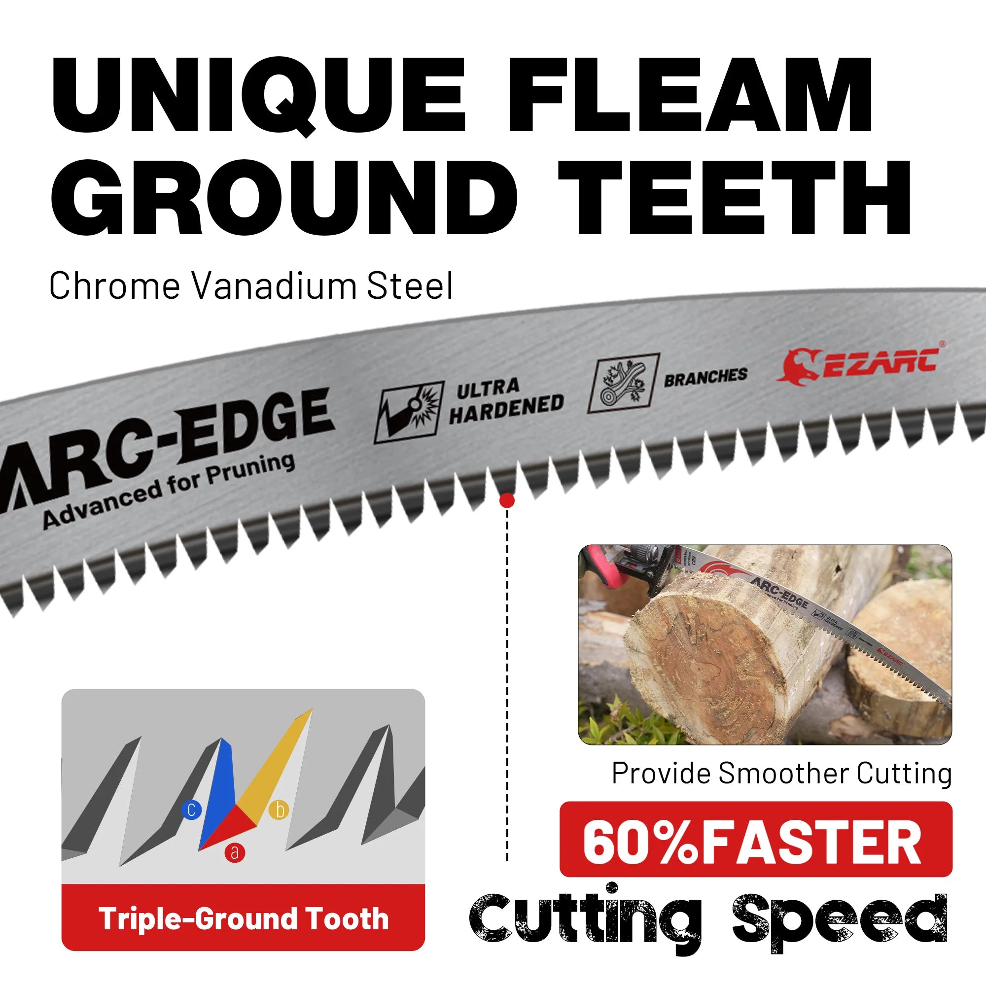 EZARC 15" Japanese Tooth Reciprocating Saw Blade – 6TPI CRV Wood