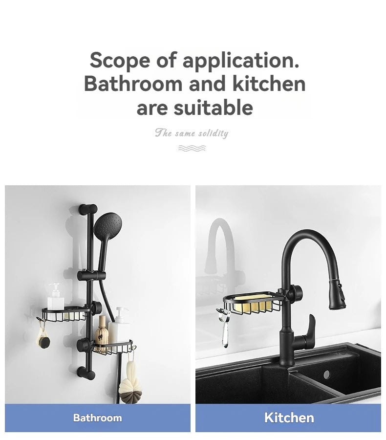 Bathroom Shower Rack Space Aluminum Bathroom Shower Rod Tray Faucet