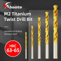 ABAOTE Titanium Twist Drill HSS High Speed Steel Drill Bits 10Pcs P...