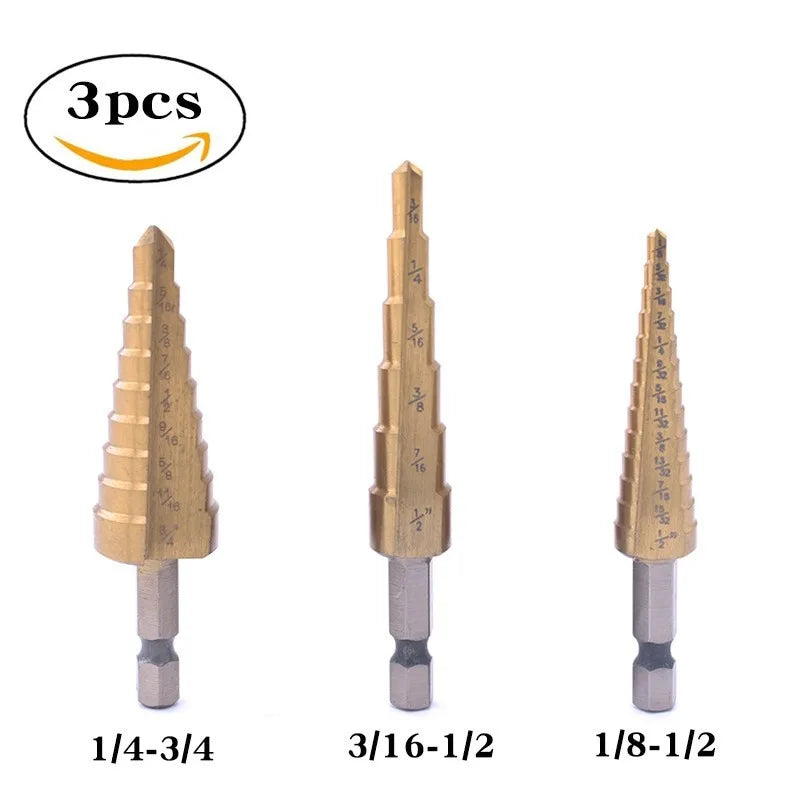 HSS 4241 Cobalt Multiple Hole 50 Sizes Step Drill Set Tools Aluminum