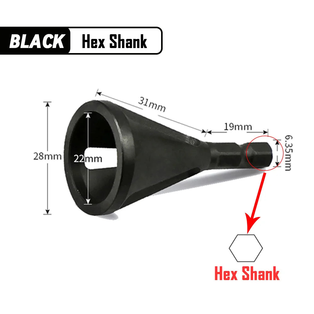 3-Blade External Chamfer Deburring Tool — Hex & Triangle Handle for
