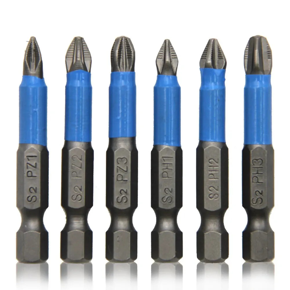 6pc Hexagonal Handle Anti Skid Electric Screwdriver Woodworking Cross