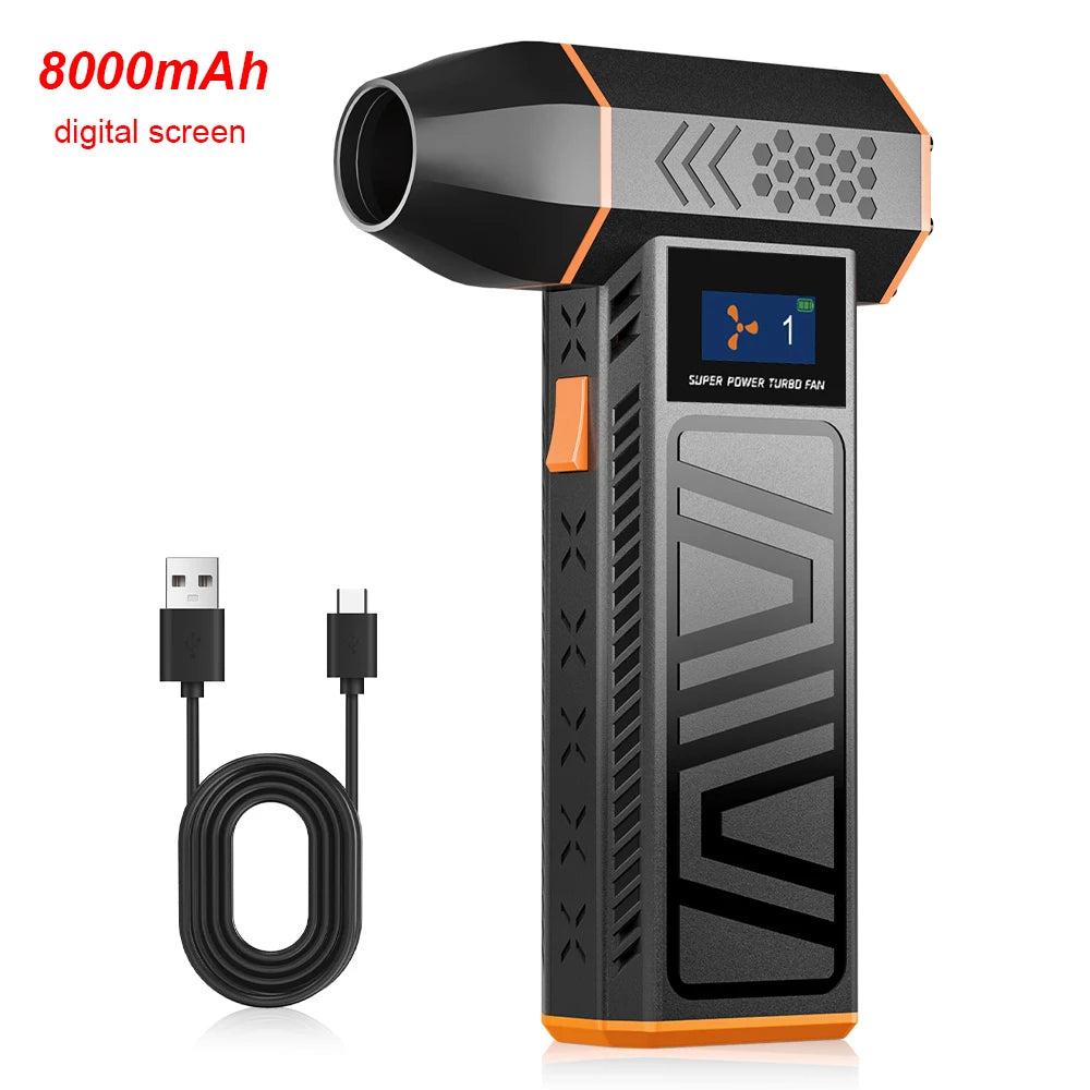 130000RPM Turbo Electric Air Duster – Type-C Rechargeable 5 Nozzles