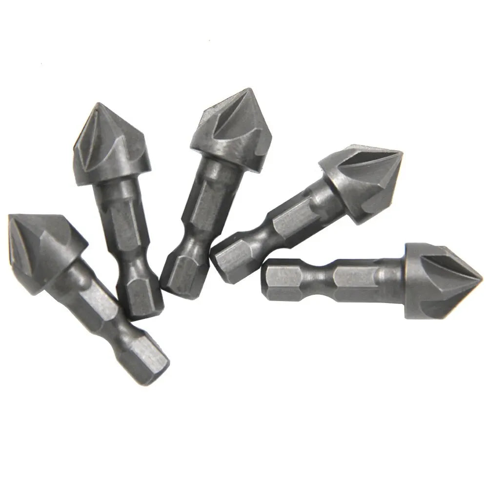 Hex Shank 5-Blade Countersink Chamfer Drill — 12.5 - View 1