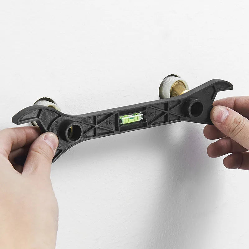 Multifunctional Dual Headed Wrench With Level Manual Tap Spanner