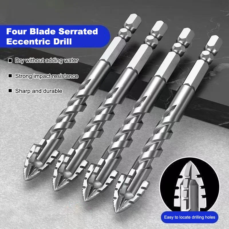 NEW! 7pcs/sets Tungsten Steel Serrated Drilling Bit Set For Ceramic