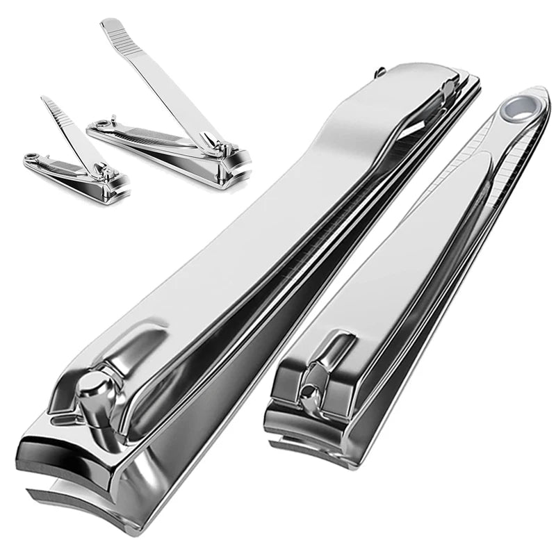 Splash resistant nail clippers, stainless steel scissors