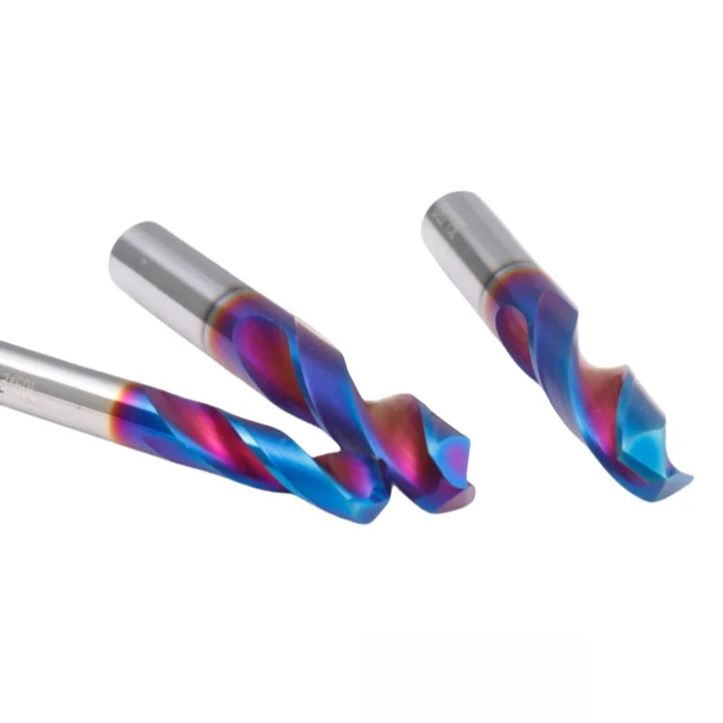 HRC70 Solid Carbide Twist Drill Bit Blue Coated 1mm-17.9mm CNC NC