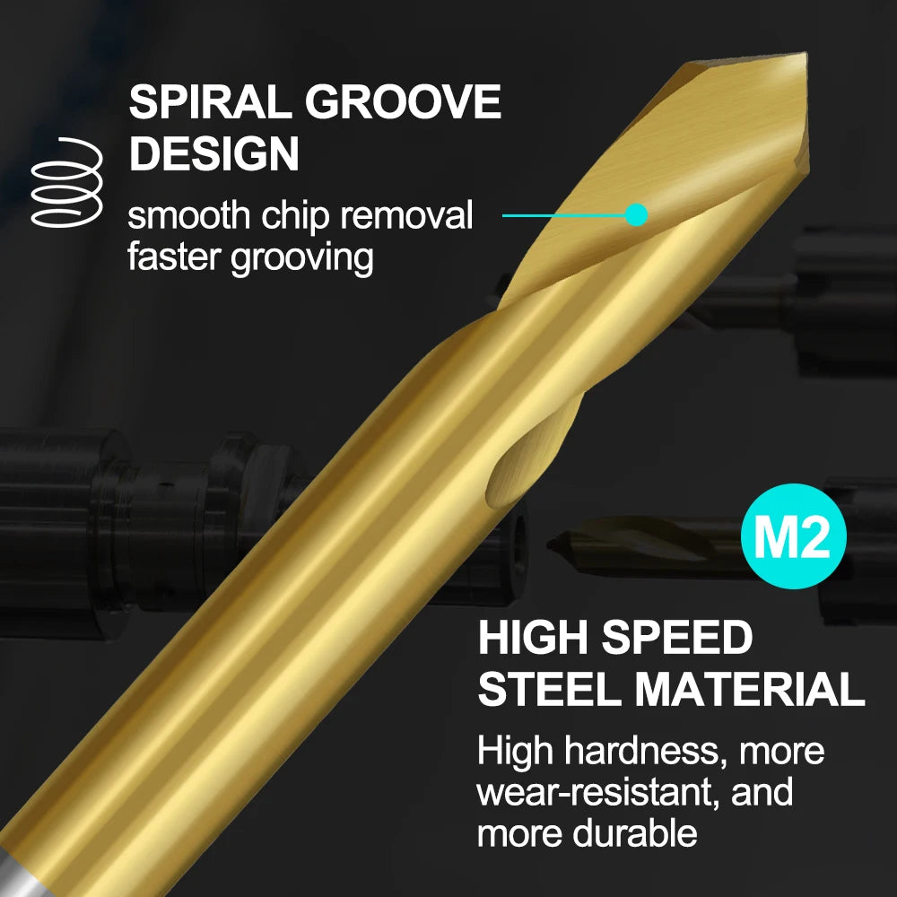 XCAN HSS Drill Bit NC Spot Drill Carbide Stub Center Bit 90 Degree