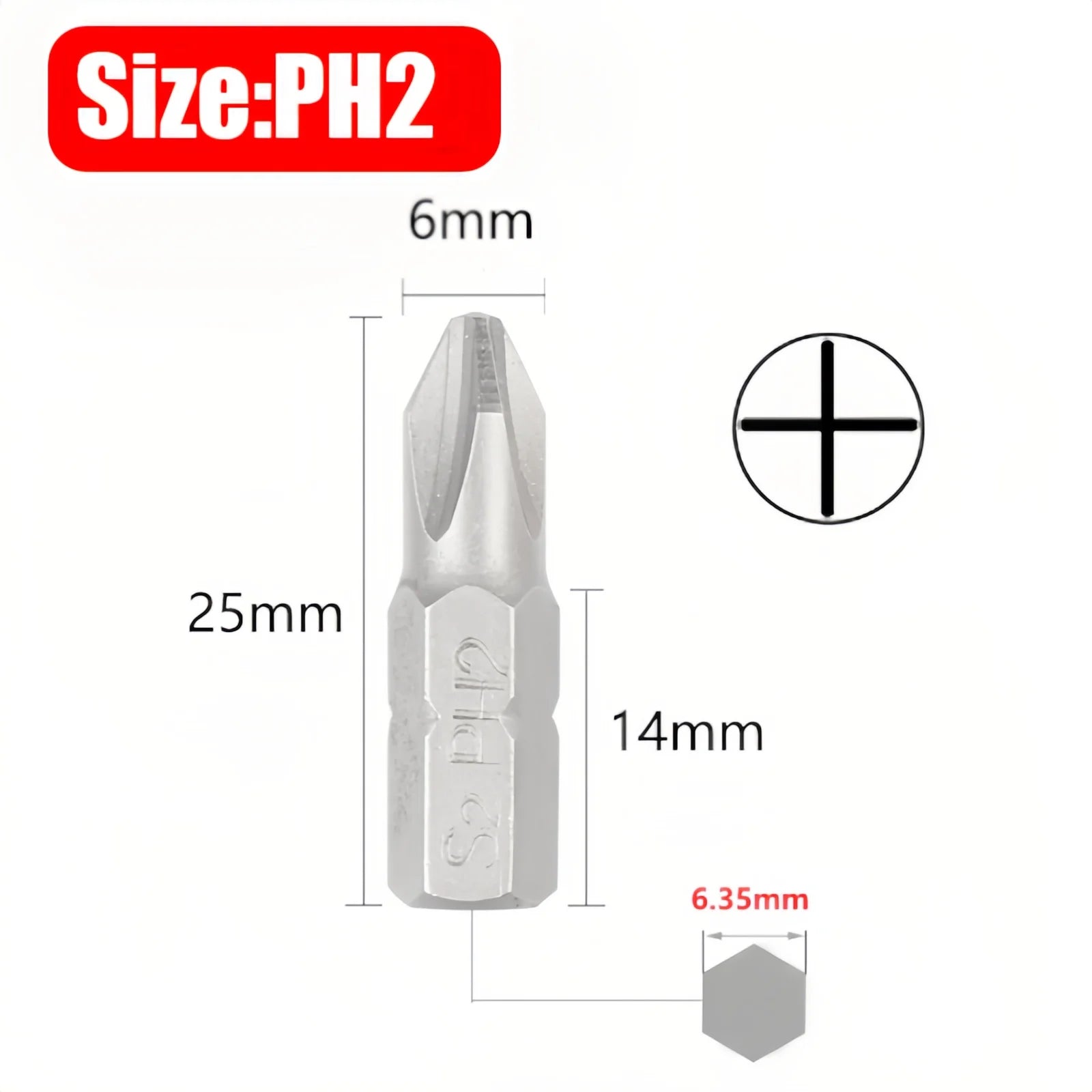100/1pc 25mm Anti Slip Electric Hex Shank Magnetic Screwdriver Drill