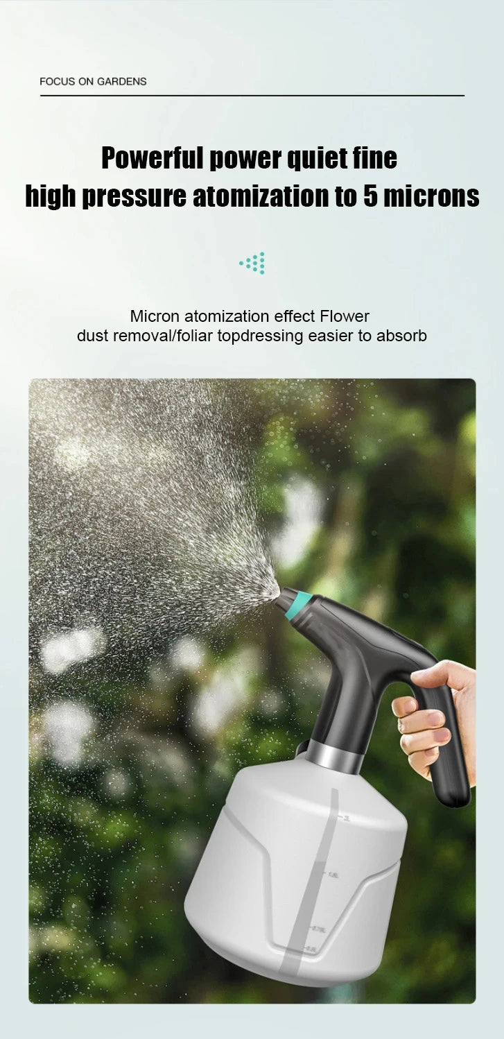 HOMEFISH 2L Electric Spray Bottle – USB Automatic Watering & Fogger