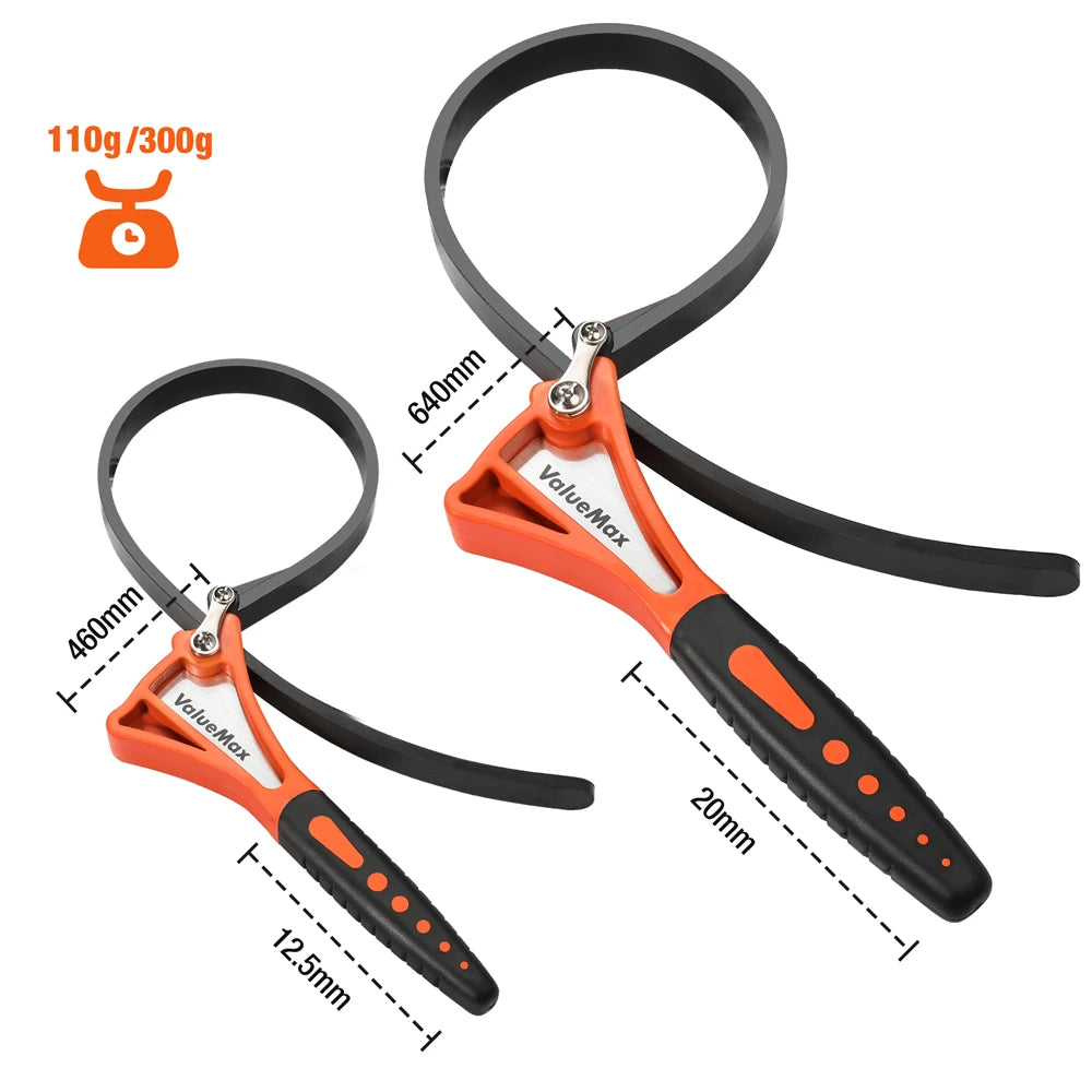 ValueMax 4" or 6"Strap Wrench Universal Rubber Strap Wrench Oil