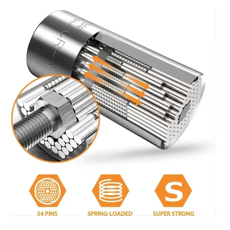 Universal Socket Wrench Head Set Sleeve Gadget 7-19mm Power Drill