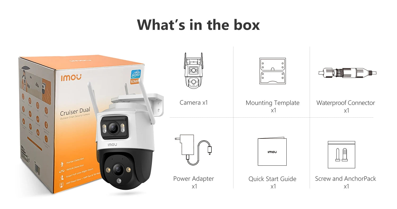 IMOU Dual Lens Outdoor Camera PT Camera Home Security IP Camera AI