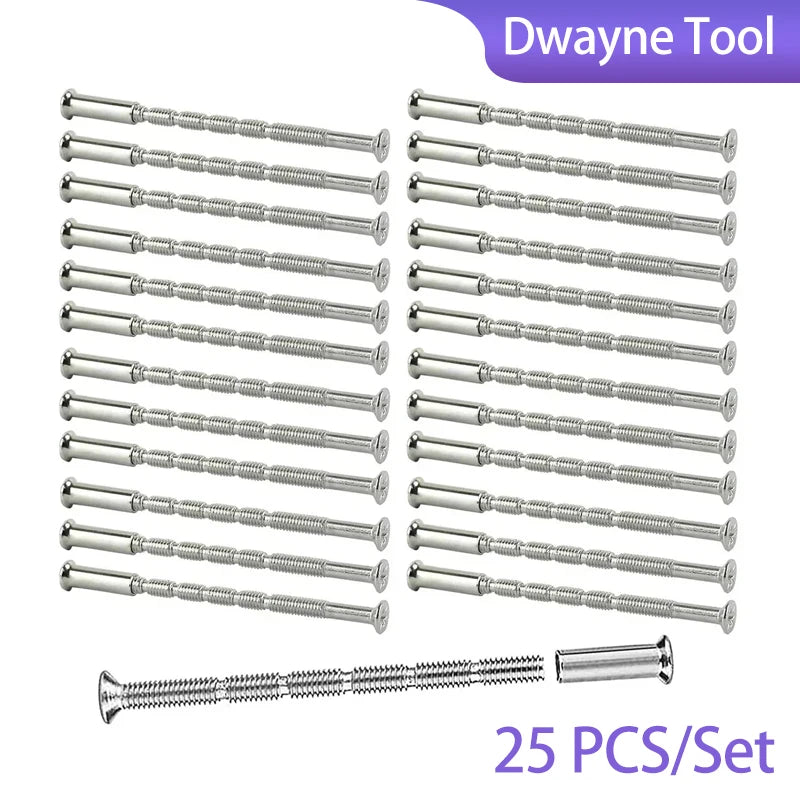 25 Pcs/Set Door Handle Screws - Through Fixing Bolts for Door Handl...