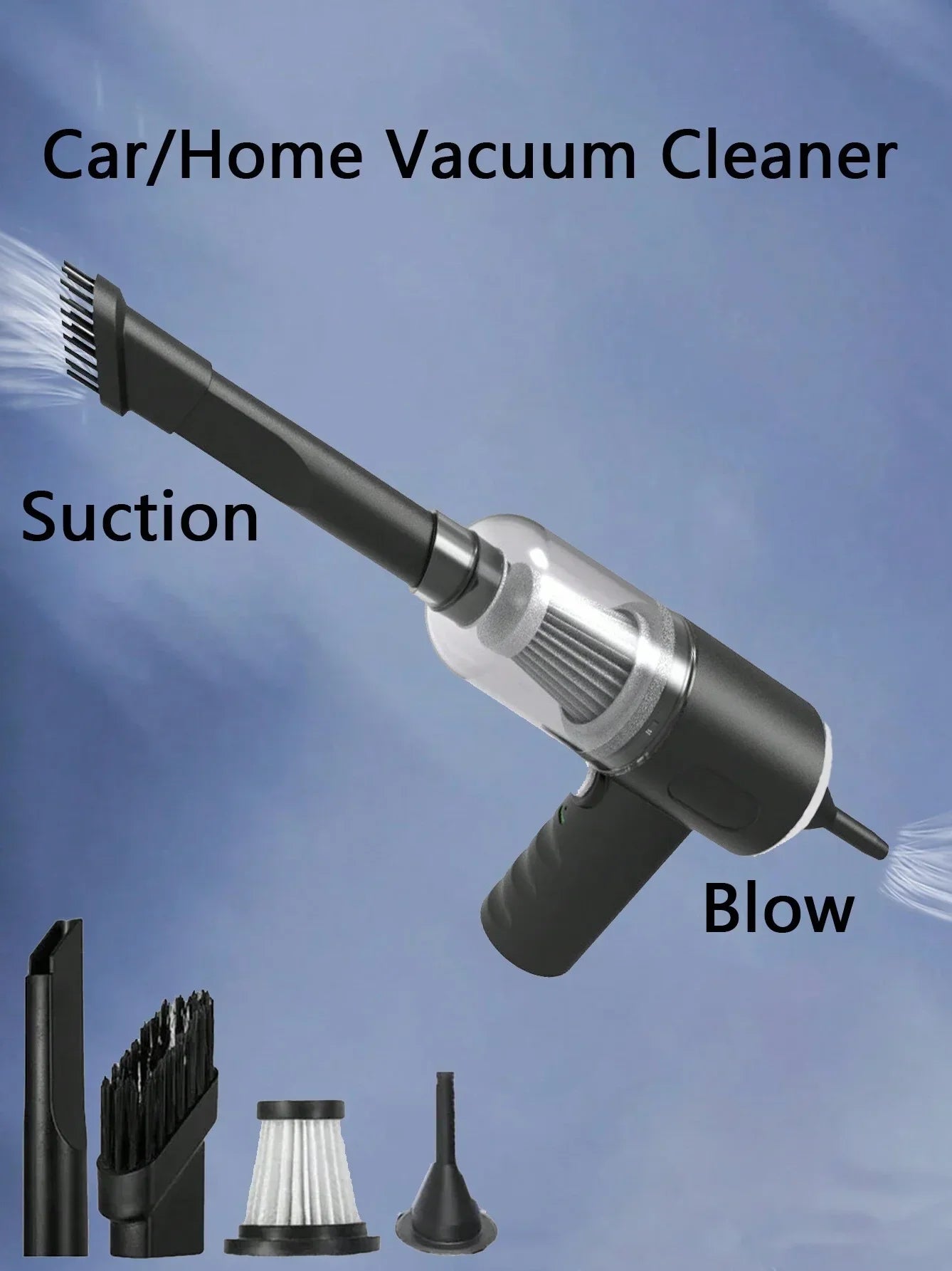 120W Cordless Handheld Vacuum Cleaner – Dual Use Home & Car