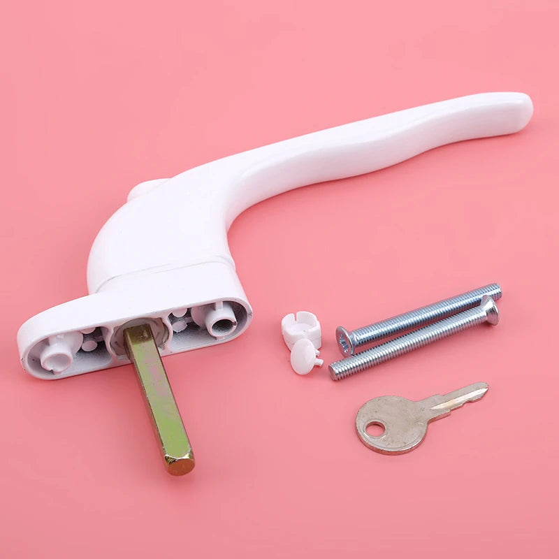 White Aluminum Alloy Window Handle With Locks Universal Door Handle