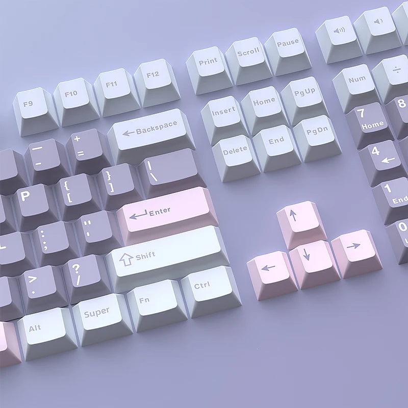 126 Keys Double Shot PBT Cherry Keycaps Mechanical Game Keyboard