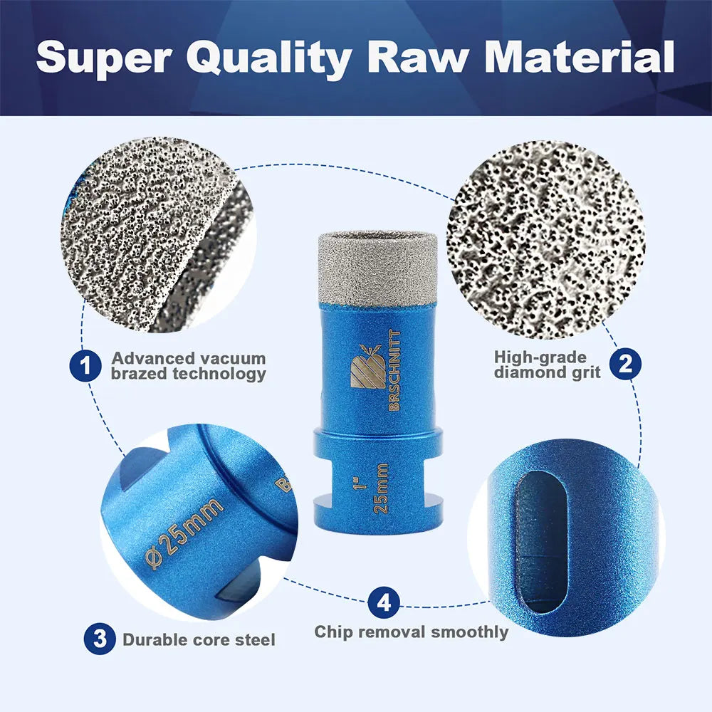 BRSCHNITT Glass Drill Bit Diameter 25/35mm M 14 Thread For Glass