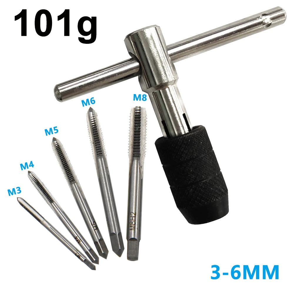 T-type 3mm to 6mm hand tap wrench thread tapping tool set hand wrench