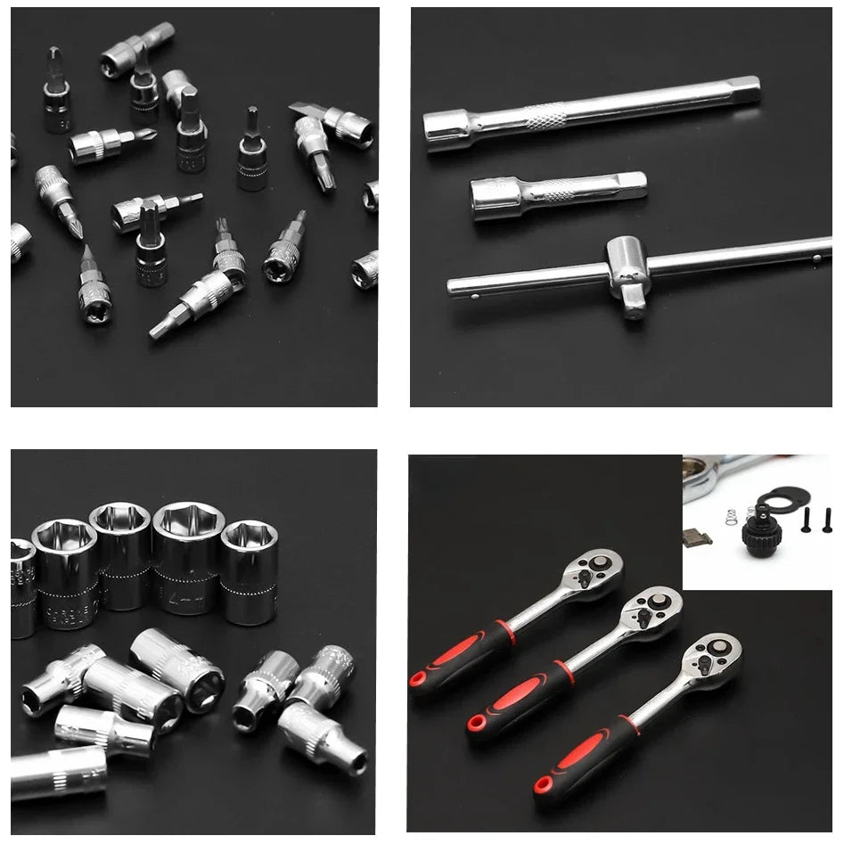 1Pc Krachtige 46pcs/set Carbon Steel Combination Set 1/4" Wrench