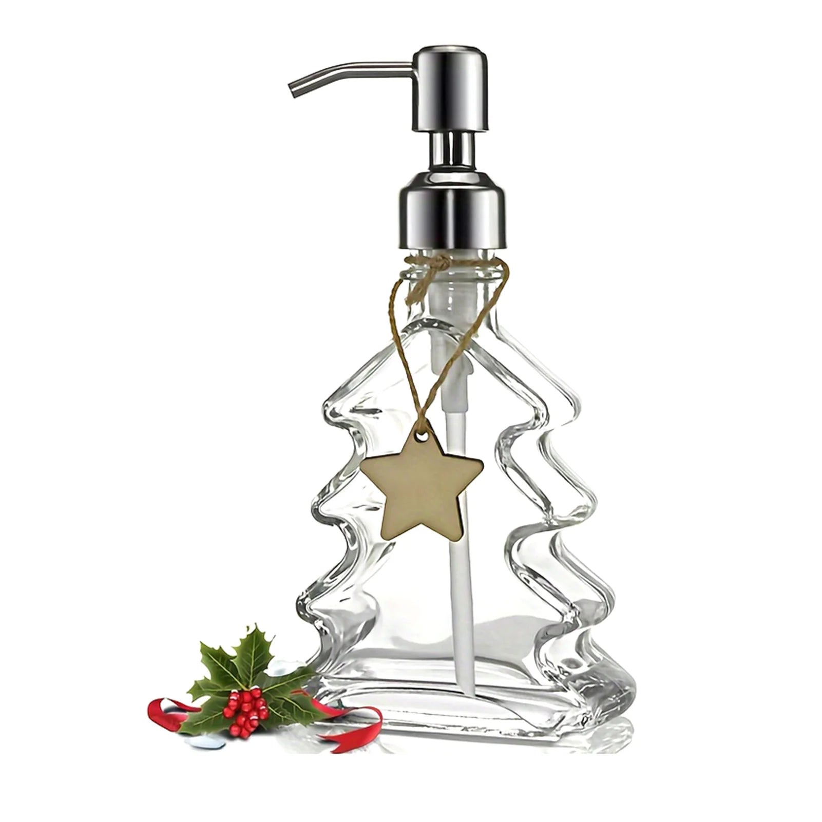 Decorative Bathroom Soap Dispense with Creative Christmas Tree Shape