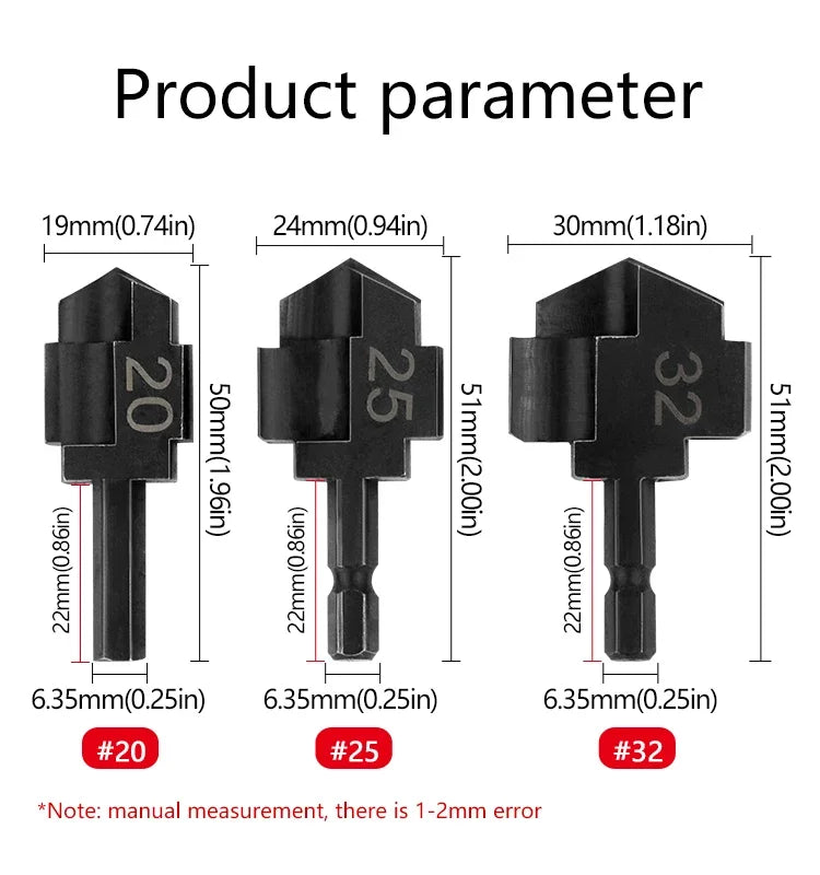 PPR lifting flat drill hexagonal 20/25/32 step drill for repairing