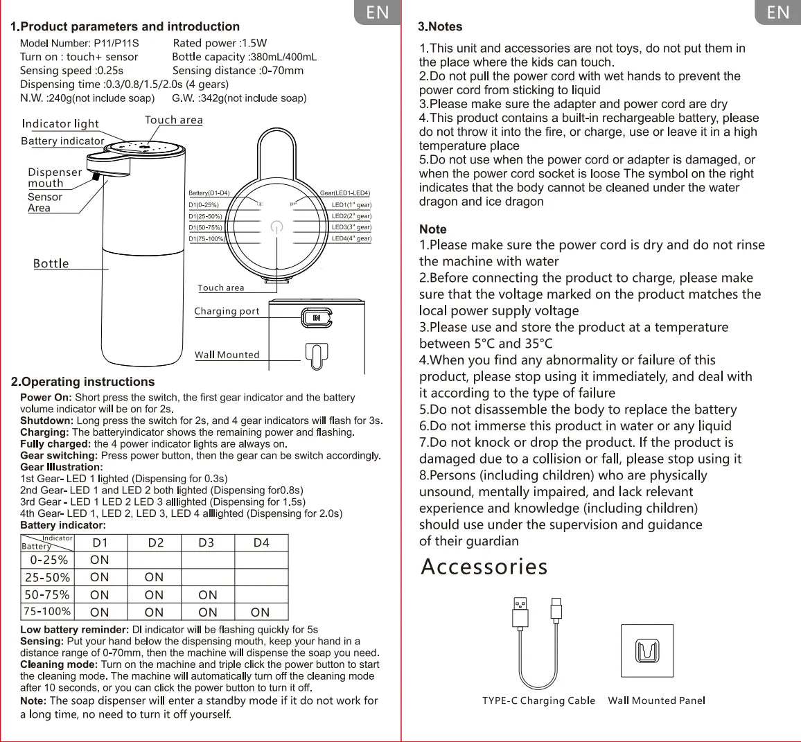 Automatic Liquid/Foma Soap Dispenser, Touchless Electric Dispenser