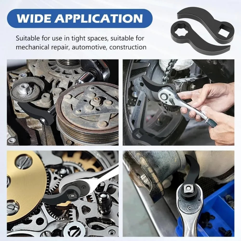2Pcs Car Angle Type Half Axle Disassembly Tool Drive Pry bar Adapter