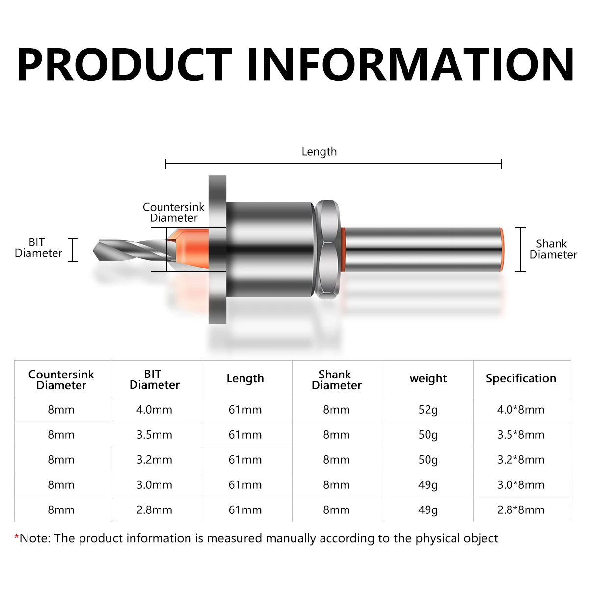 8mm 10mm Shank Adjustable Countersink Woodworking Router Core Limiter
