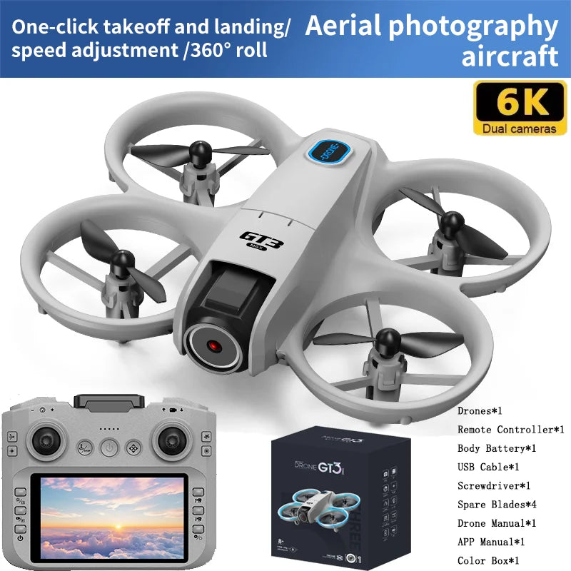 NEW GT3 Mini With LED Foldable Drones GPS 4K/8K HD Dual Cameras