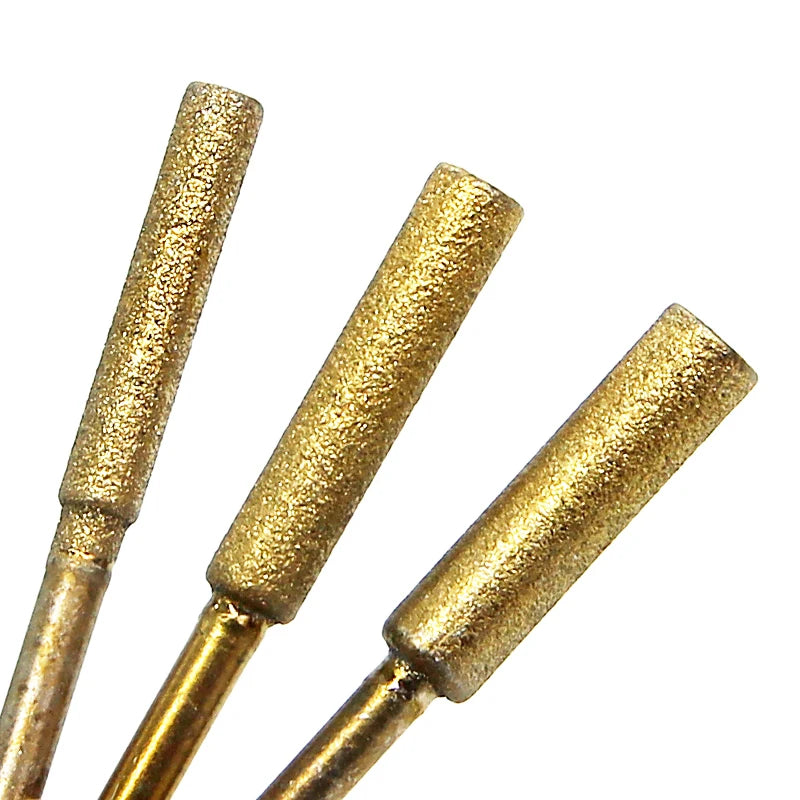 6Pcs Diamond Coated Cylindrical Burr 4-5.5mm Chainsaw Sharpener Stone