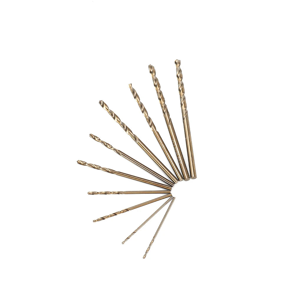 10pcs HSS M35 Cobalt Drill Bit 1mm 1.5mm 2mm 2.5mm 3mm Used For