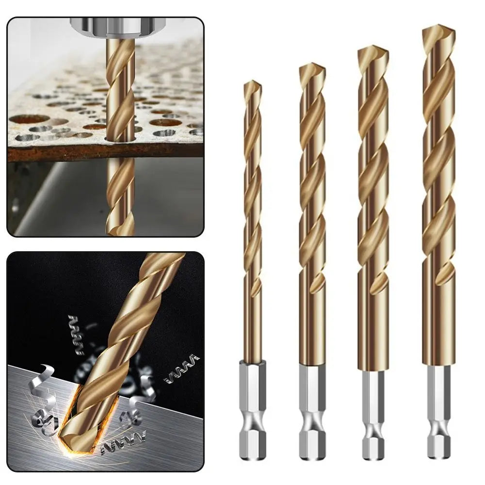 HSS High Speed Steel Twist Drill Bit 1/4 Hex Shank Replacement