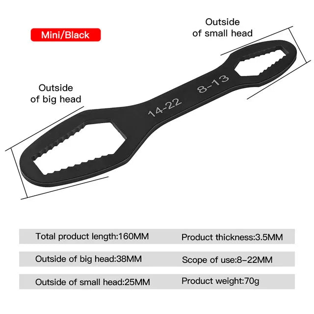 3-17mm8-22mm Universal Torx Wrench Adjustable Multifunction Wrench