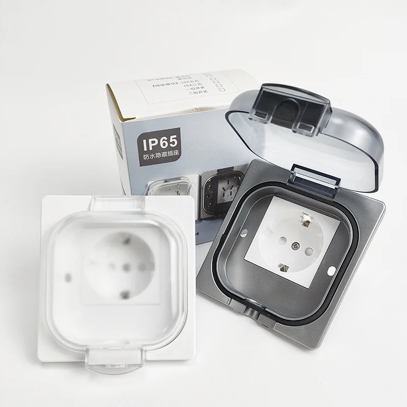 IP65 Waterproof Outdoor Socket, 16A High Power Wall Plate
