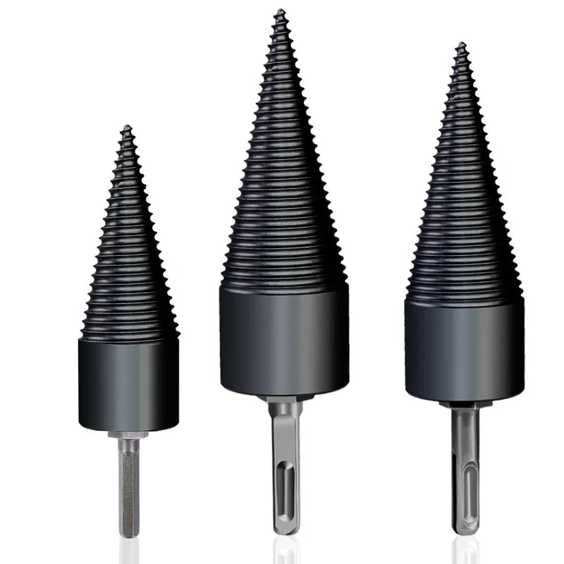 32/42/50MM Firewood Splitter Machine Drill Bit Wood Cone Punch Driver