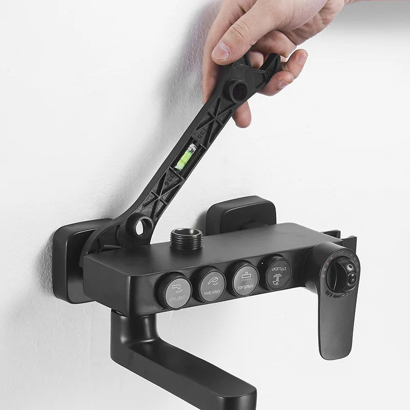 Multifunctional Dual Headed Wrench With Level Manual Tap Spanner