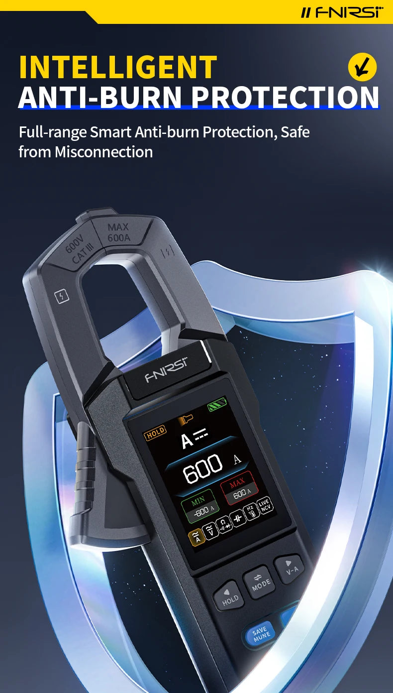 FNIRSI DMC-100 10000 Counts DC AC Current USB rechargeable Clamp