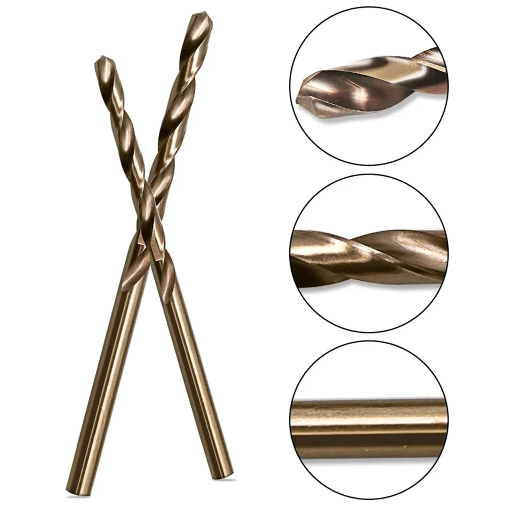 10pcs/set HSS M35 Cobalt Drill Bits 1-3mm for Metal/Stainless Steel