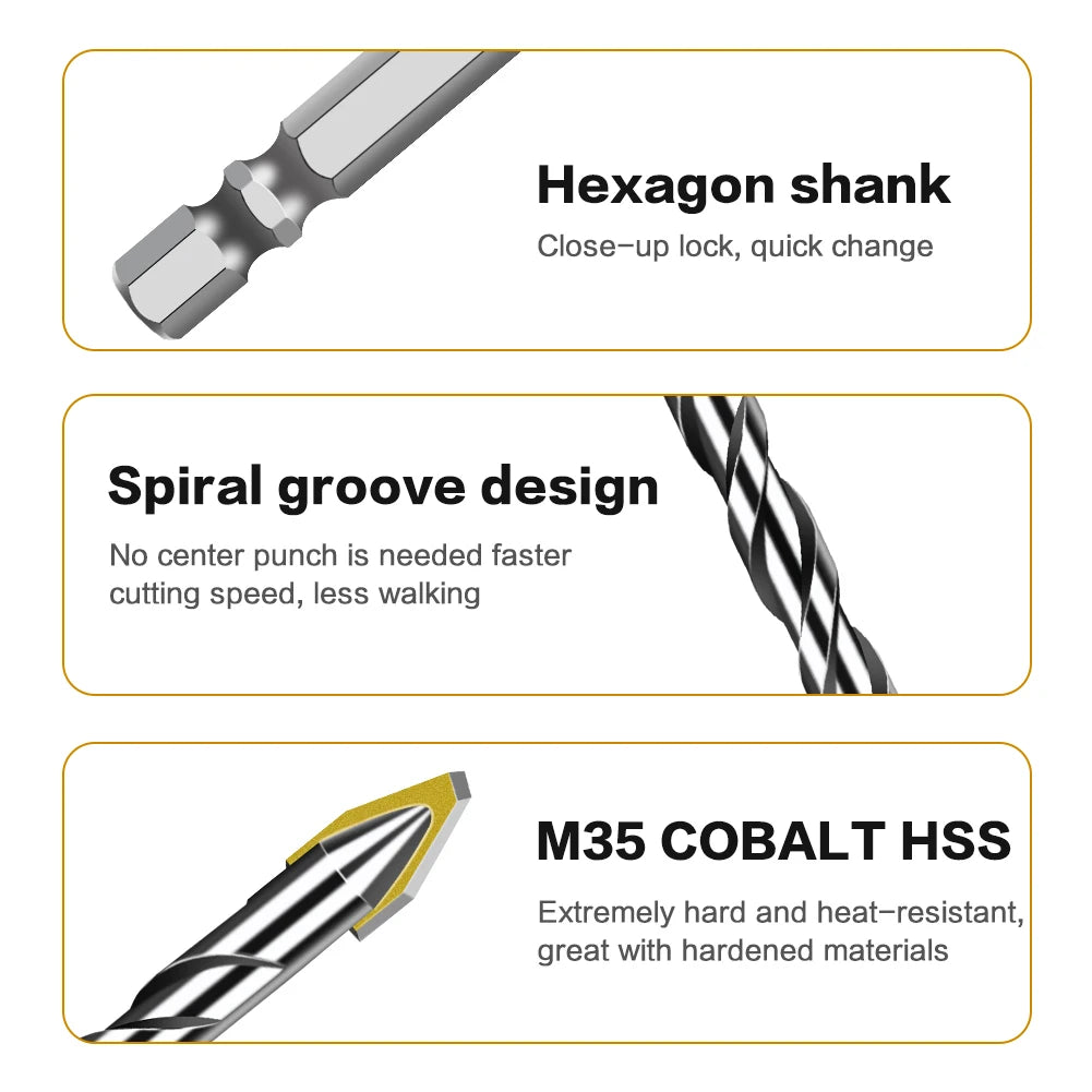 Carbide Hexagonal Shank Tilt Eccentric Diamond Drill Ceramic Cement