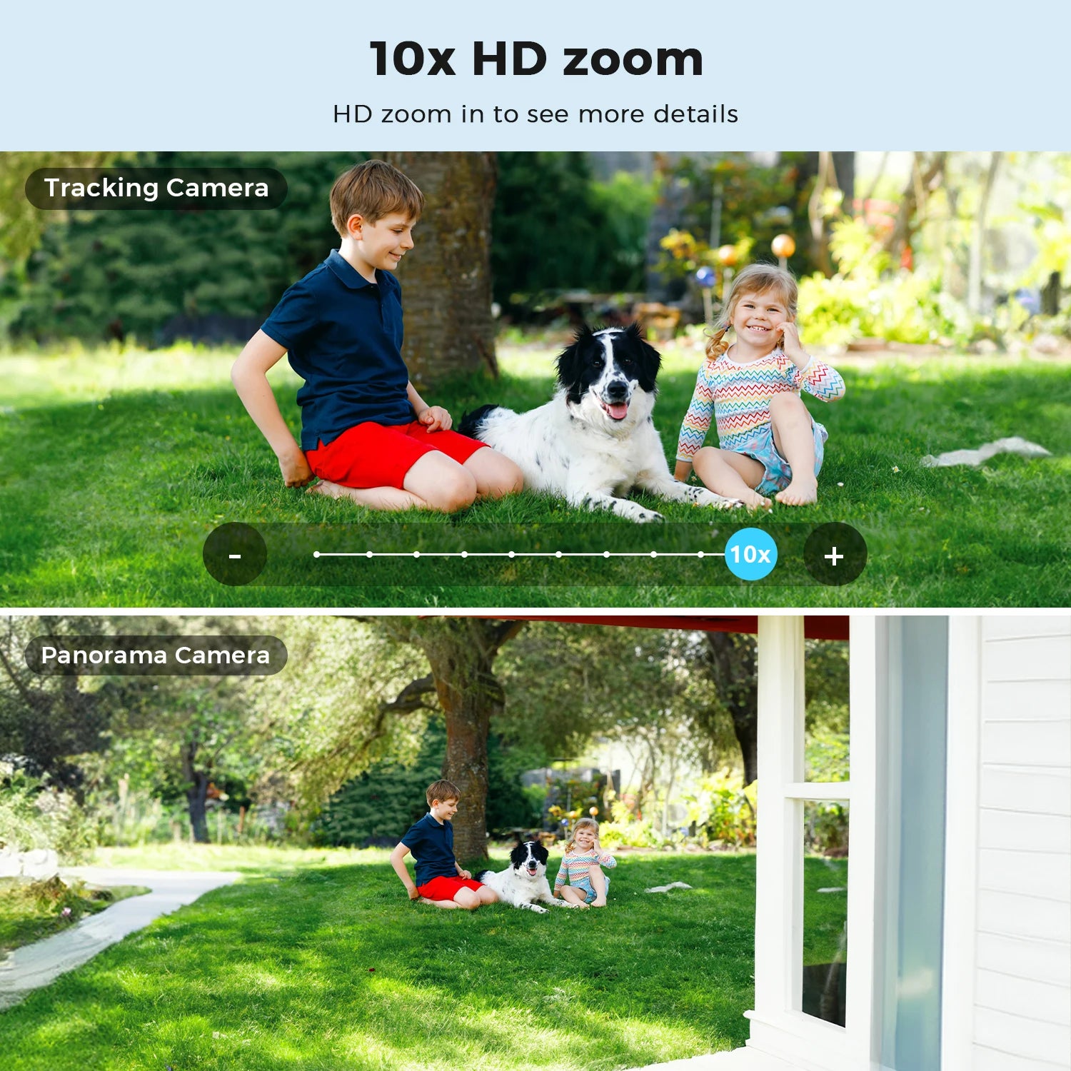 Outdoor Dual Screen Security PTZ Cam, Auto Tracking Surveillance, 6K