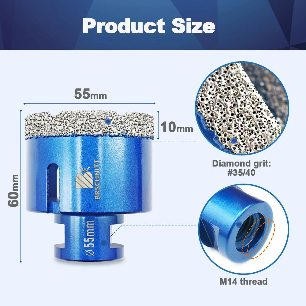 BRSCHNITT Drills Bit 30mm Porcelain Tiles Cutter Drilling Hole Saw