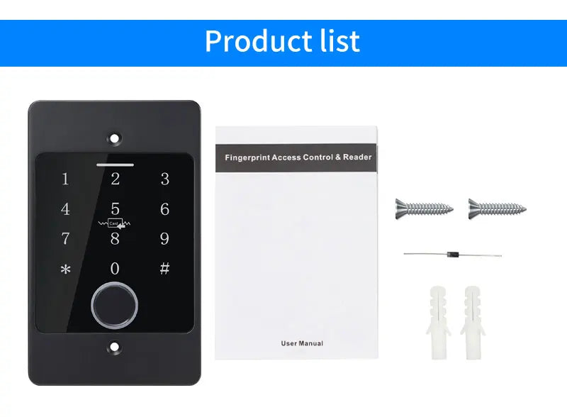 Tuya Wifi Standalone Fingerprint Access Control Keypad Metal